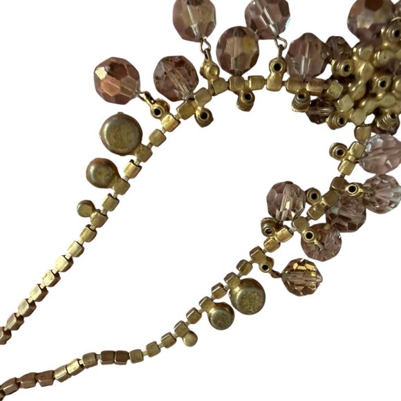 VTG D&E JULIANA BOOK TOPAZ & BLK GRAND PARURE NECKLACE  JULIANA D&E Bronze and Topaz Cha Cha Dangle Necklace Vintage bookpiece